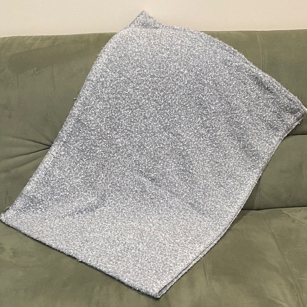 Cozy Silver Gray Knit Infinity Scarf size 26x36 Very warm and lightweight